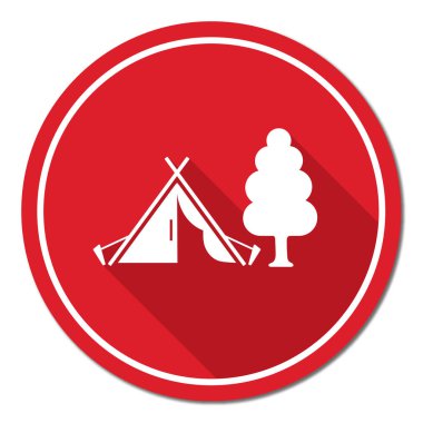 Stilize simge Turizm çadır. Vektör illustratio