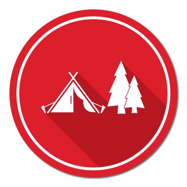 Stilize simge Turizm çadır. Vektör illustratio