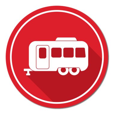 Kamp karavan simgesi. Vektör çizim 