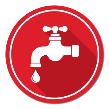 Su dokunun simgesi. Vektör illustratio