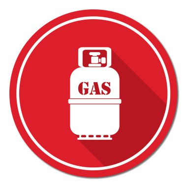 Kamp gaz şişesi simgesi. Düz simgesi izole. Vektör illustratio