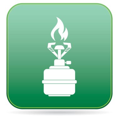 Kamp simge vektör soba. Vektör çizim