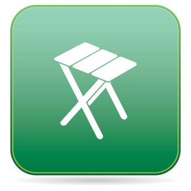 Kamp dışkı simgesi. Vektör illustratio