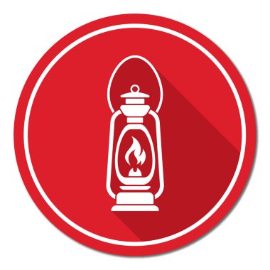 Antika eski gaz lambası izole. Retro tasarımı. Vektör çizim