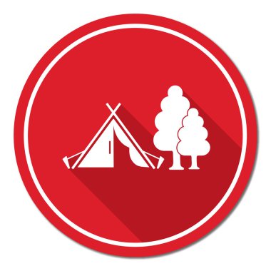 Stilize simge Turizm çadır. Vektör illustratio