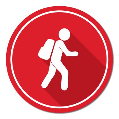 Simge illüstrasyon izole vektör işareti işaret hiking