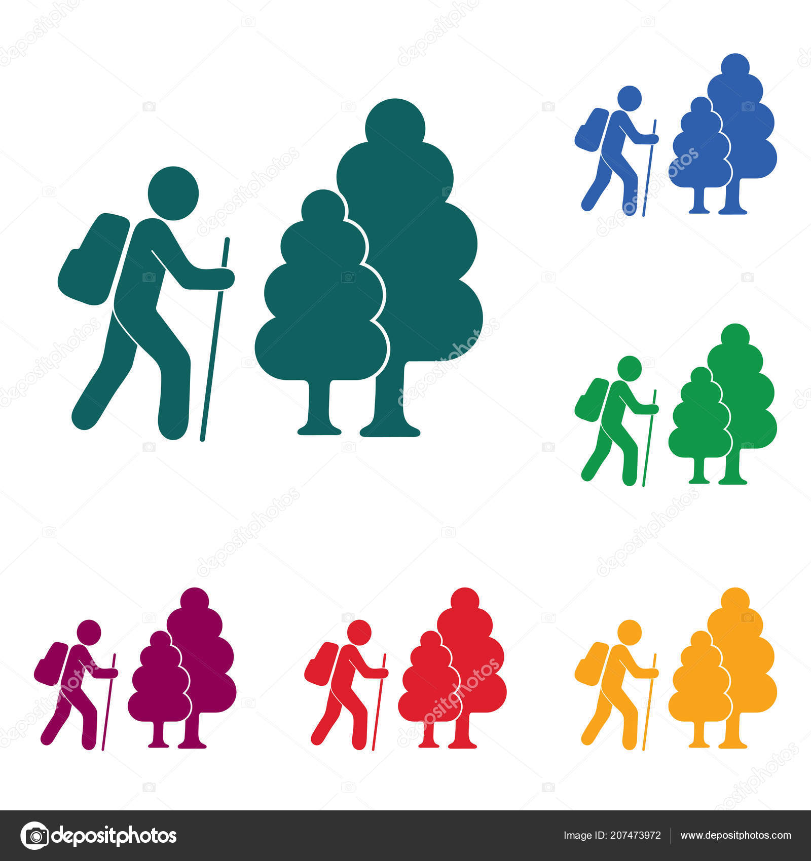 アイコン イラスト分離ベクトル記号記号をハイキング ストックベクター C Artbalance