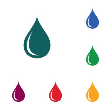 Su damla simgesi. Vektör illustratio