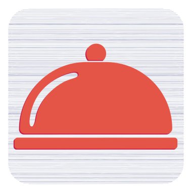 Cloche simgesi basit düz stil vektör çizim