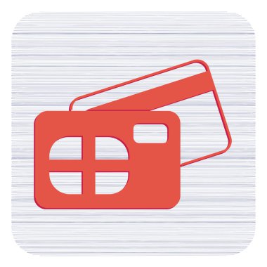 Kredi kartı önden ve arkadan görünüm simgesi