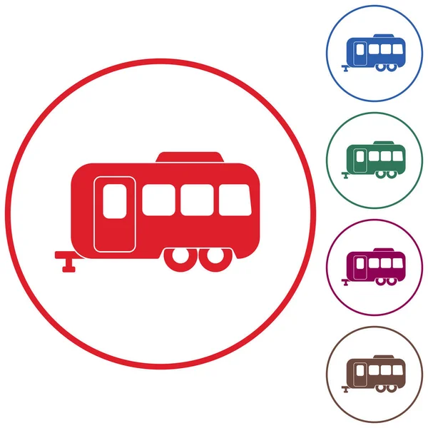 Kamp karavan simgesi. Vektör çizim 