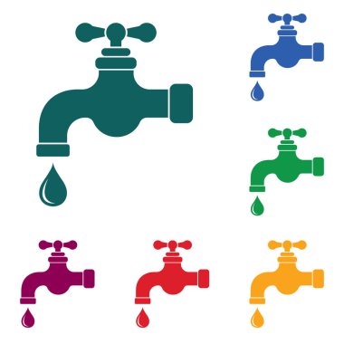 Su dokunun simgesi. Vektör illustratio