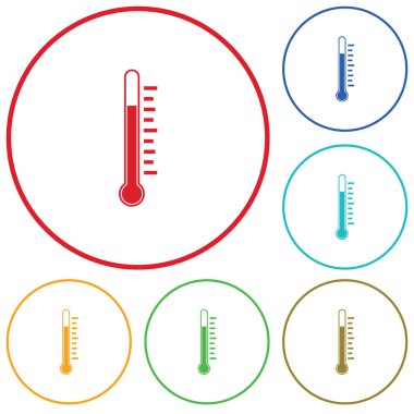 Tthermometer simgesi. Düz vektör illustratio