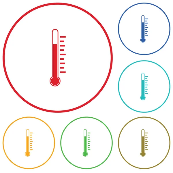 Icône Thermomètre Illustration Vectorielle Plate — Image vectorielle