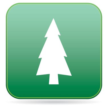  Köknar ağaçları orman düz simgesi 