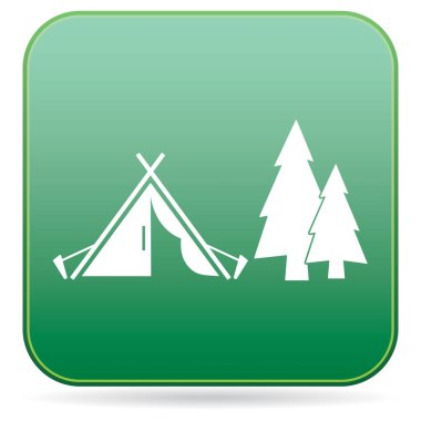 Stilize simge Turizm çadır. Vektör illustratio