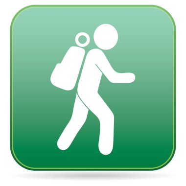 Simge illüstrasyon izole vektör işareti işaret hiking