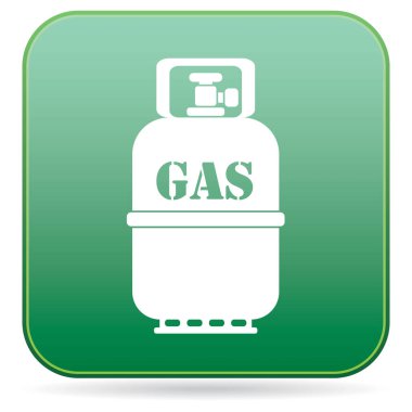 Kamp gaz şişesi simgesi. Düz simgesi izole. Vektör illustratio