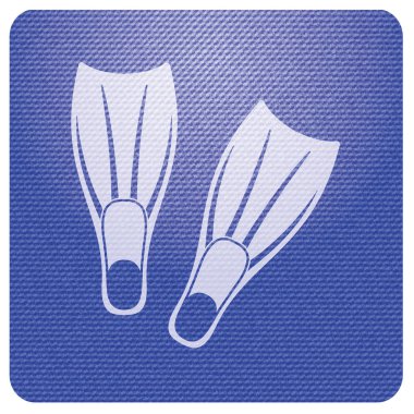 Dalış paletleri simgesi. Vektör illustratio