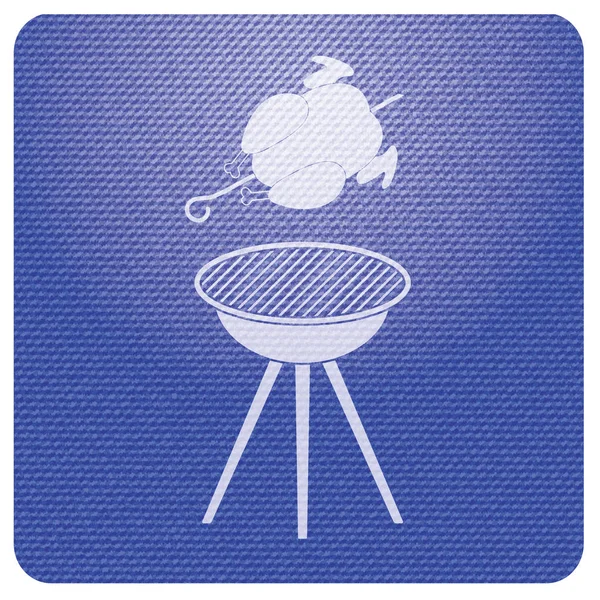 Gegrilltes Hühnchen Vektor Illustratio — Stockvektor