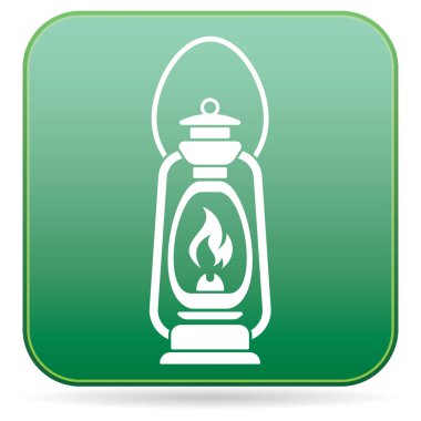 Antika eski gaz lambası izole. Retro tasarımı. Vektör çizim