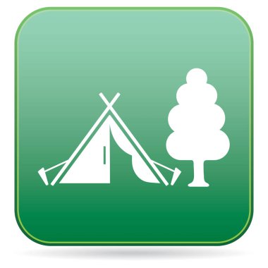 Stilize simge Turizm çadır. Vektör illustratio