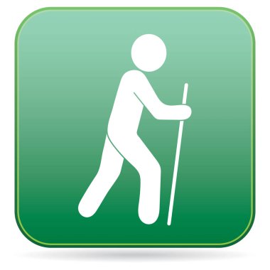 Simge illüstrasyon izole vektör işareti işaret hiking