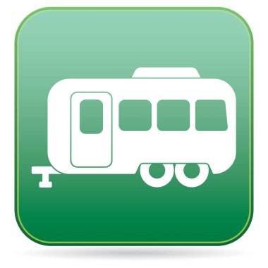 Kamp karavan simgesi. Vektör çizim 