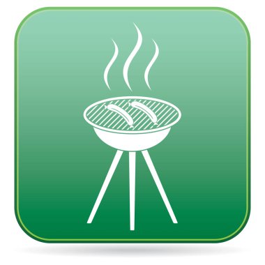 Mangal sucuk simgesi. Vektör çizim