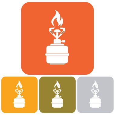 Kamp simge vektör soba. Vektör çizim