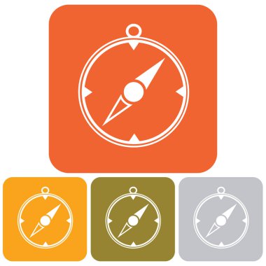 Pusula simgesini izole Icons set