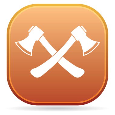 Balta simgesi. Balta simgesi. Düz vektör illustratio