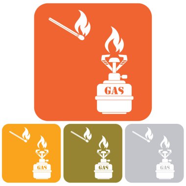 Kamp simge vektör soba. Vektör çizim