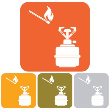 Kamp simge vektör soba. Vektör çizim