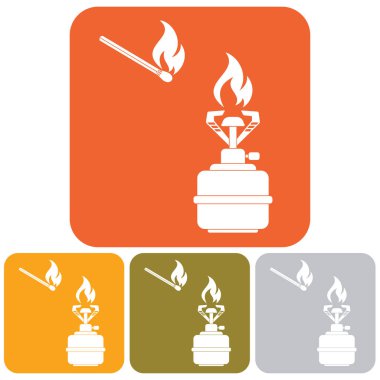 Kamp simge vektör soba. Vektör çizim