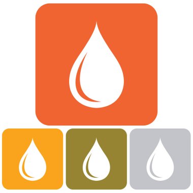 Su damla simgesi. Vektör illustratio