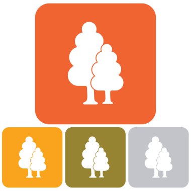 Yaprak döken orman simgesi. Vektör çizim