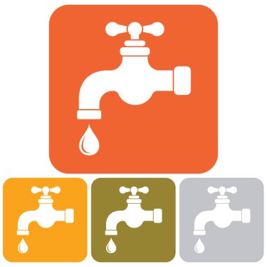 Su dokunun simgesi. Vektör illustratio