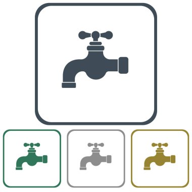 Su dokunun simgesi. Vektör illustratio