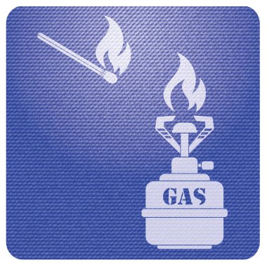 Kamp simge vektör soba. Vektör çizim