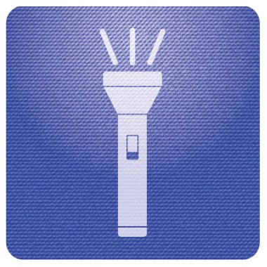 El feneri simgesi. Taşınabilir meşale vektör izole illustratio