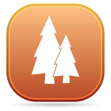 Köknar ağaçları orman düz simgesi 