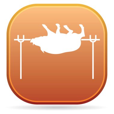 Izgara domuz simgesi. Vektör illustratio