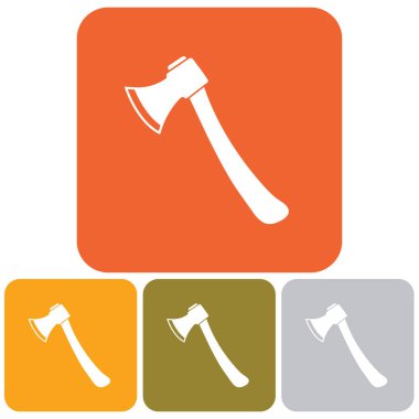 Balta simgesi. Balta simgesi. Düz vektör illustratio