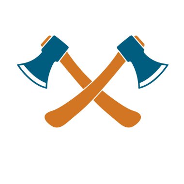 Balta simgesi. Balta simgesi. Düz vektör illustratio