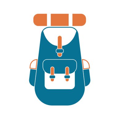 Sırt çantası simgesini illüstrasyon izole vektör işaret imzalamak