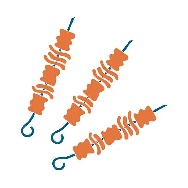 Icona Del Kebab Alla Griglia Illatio Vettoriale — Vettoriale Stock