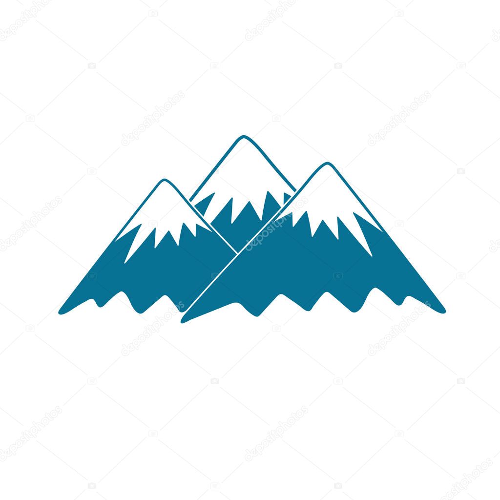 Mountain icon. Vector concept illustration for desig