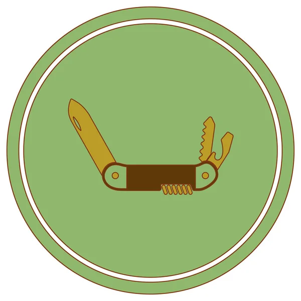 Camping Knife Icon Vector Illustratio — Stock Vector