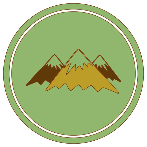 Mountain Icon Vector Concept Illustration Desig — Stock Vector